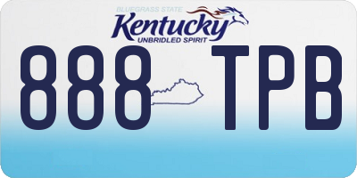 KY license plate 888TPB