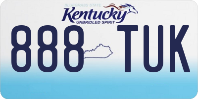 KY license plate 888TUK