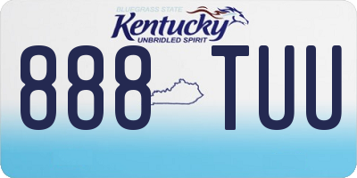 KY license plate 888TUU