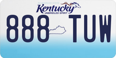 KY license plate 888TUW