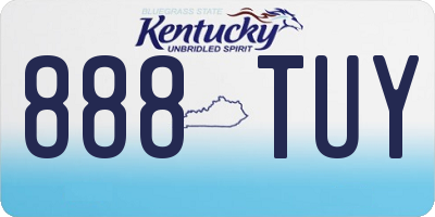 KY license plate 888TUY