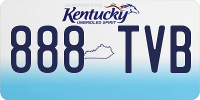 KY license plate 888TVB