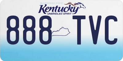 KY license plate 888TVC
