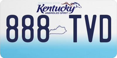 KY license plate 888TVD