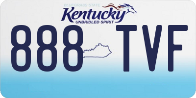 KY license plate 888TVF