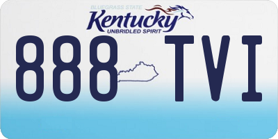 KY license plate 888TVI