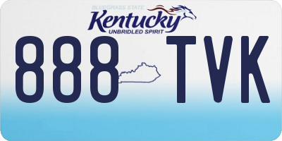 KY license plate 888TVK