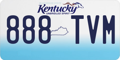 KY license plate 888TVM