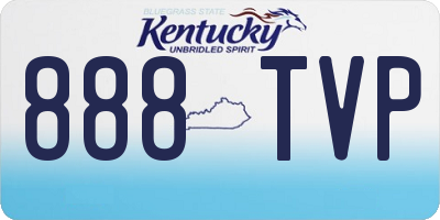 KY license plate 888TVP