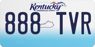 KY license plate 888TVR