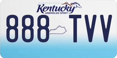 KY license plate 888TVV