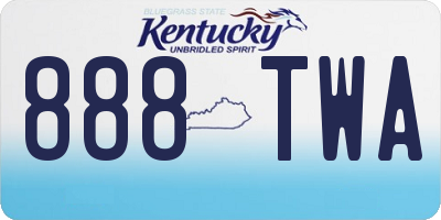 KY license plate 888TWA