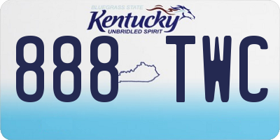 KY license plate 888TWC