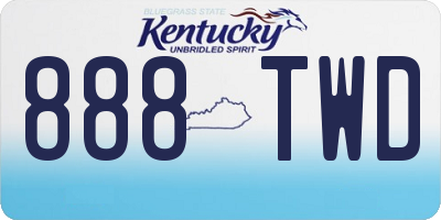 KY license plate 888TWD