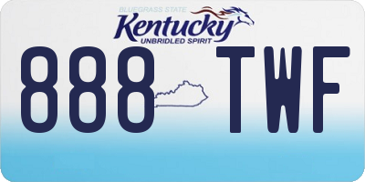 KY license plate 888TWF