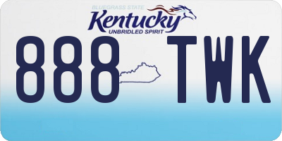 KY license plate 888TWK
