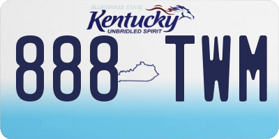 KY license plate 888TWM