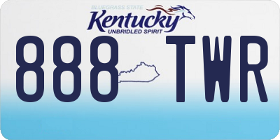 KY license plate 888TWR