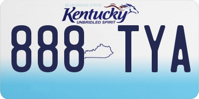 KY license plate 888TYA