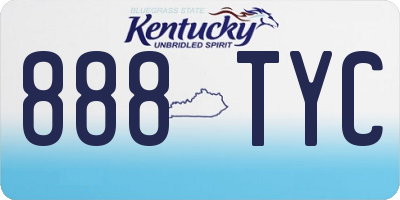 KY license plate 888TYC