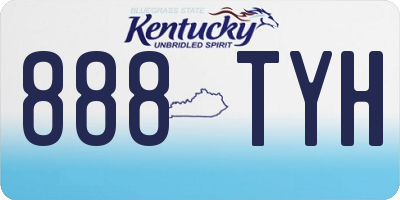 KY license plate 888TYH