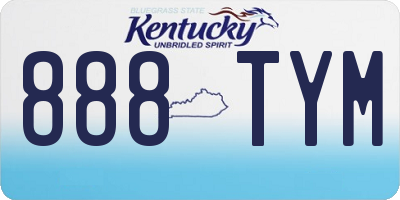 KY license plate 888TYM