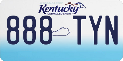 KY license plate 888TYN