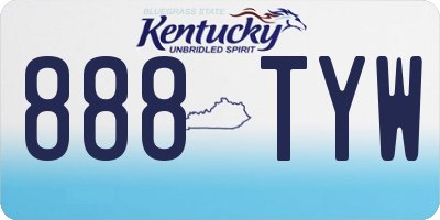 KY license plate 888TYW