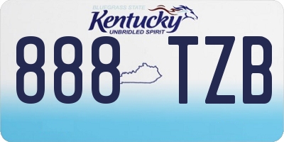 KY license plate 888TZB