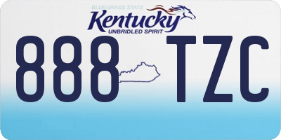 KY license plate 888TZC