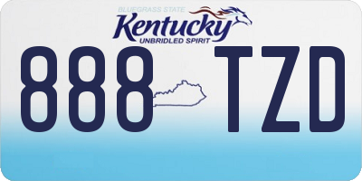 KY license plate 888TZD