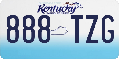 KY license plate 888TZG