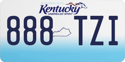 KY license plate 888TZI