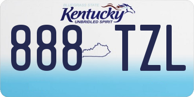KY license plate 888TZL
