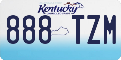 KY license plate 888TZM