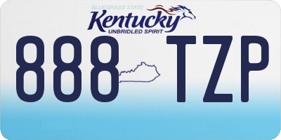 KY license plate 888TZP