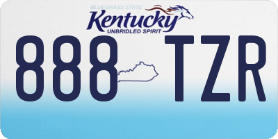 KY license plate 888TZR