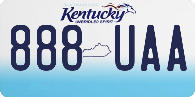 KY license plate 888UAA