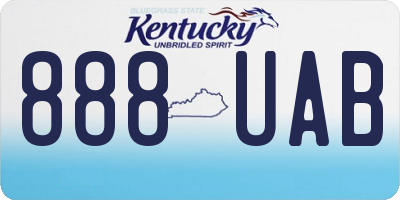 KY license plate 888UAB