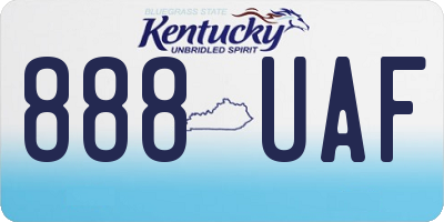 KY license plate 888UAF