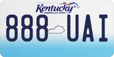KY license plate 888UAI