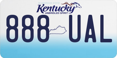 KY license plate 888UAL