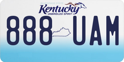 KY license plate 888UAM