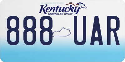 KY license plate 888UAR