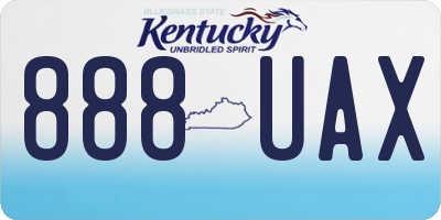 KY license plate 888UAX