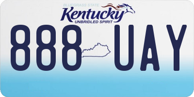 KY license plate 888UAY