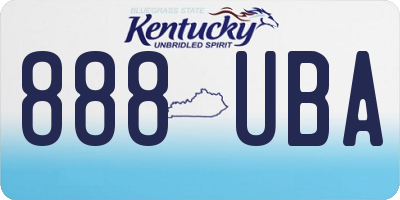 KY license plate 888UBA