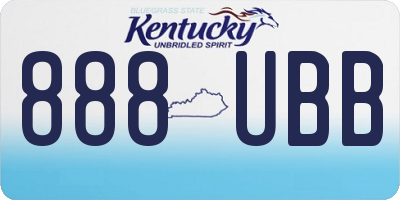 KY license plate 888UBB