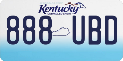 KY license plate 888UBD