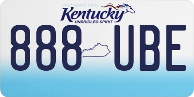 KY license plate 888UBE